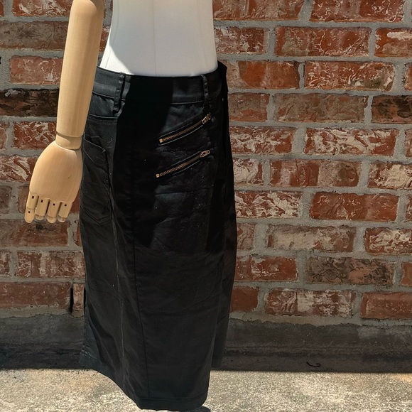 Express black pencil denim midi skirt / 6 / Excellent condition - Picture 4 of 13